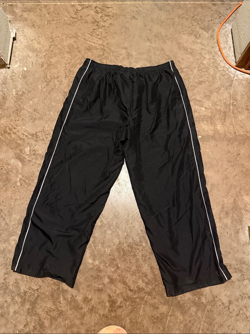 tek gear Black Joggers with White Side Piping